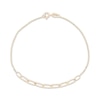 Thumbnail Image 1 of Italian Brilliance Diamond-Cut Paperclip Link Bracelet 14K Yellow Gold 7.5"