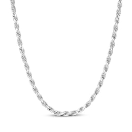 JAXXON Men's Collection 2.9mm Rope Chain Necklace Solid Stainless Steel 22"