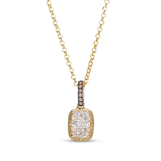 Le Vian Multi-Diamond Necklace 3/8 ct tw 14K Honey Gold 19"