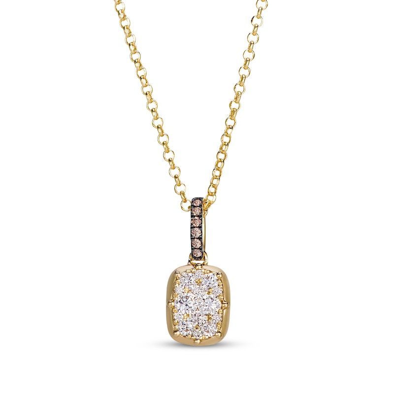 Main Image 1 of Le Vian Multi-Diamond Necklace 3/8 ct tw 14K Honey Gold 19"