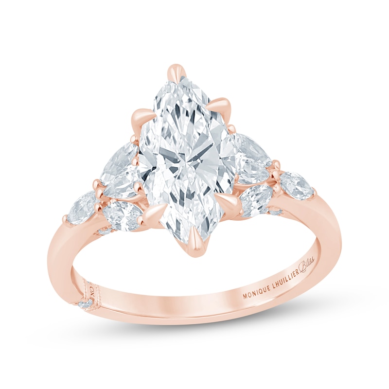Main Image 1 of Monique Lhuillier Bliss Certified Marquise-Cut Lab-Grown Diamond Engagement Ring 2-5/8 ct tw 18K Rose Gold