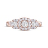 Thumbnail Image 3 of THE LEO Diamond Round-Cut Three-Stone Engagement Ring 3/4 ct tw 14K Rose Gold