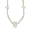 Thumbnail Image 0 of Men's Diamond & Lab-Created Ruby Lion with Crown Necklace 2 ct tw 10K Yellow Gold 20"