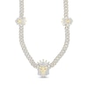 Thumbnail Image 1 of Men's Diamond & Lab-Created Ruby Lion with Crown Necklace 2 ct tw 10K Yellow Gold 20&quot;