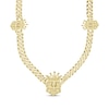Thumbnail Image 3 of Men's Diamond & Lab-Created Ruby Lion with Crown Necklace 2 ct tw 10K Yellow Gold 20"