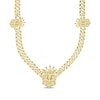 Thumbnail Image 4 of Men's Diamond & Lab-Created Ruby Lion with Crown Necklace 2 ct tw 10K Yellow Gold 20&quot;