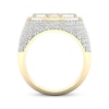 Thumbnail Image 3 of Men's Baguette & Round-Cut Diamond Ring 3 ct tw 10K Yellow Gold