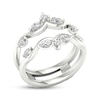 Thumbnail Image 2 of Now + Forever Marquise & Round-Cut Diamond Enhancer Ring 1/2 ct tw 14K White Gold