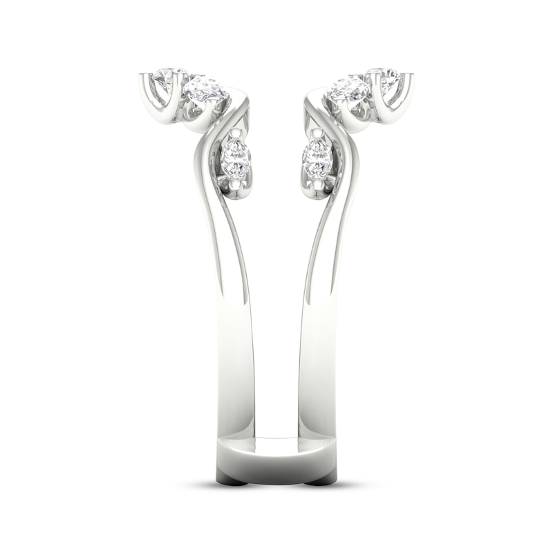 Main Image 3 of Now + Forever Marquise & Round-Cut Diamond Enhancer Ring 1/2 ct tw 14K White Gold