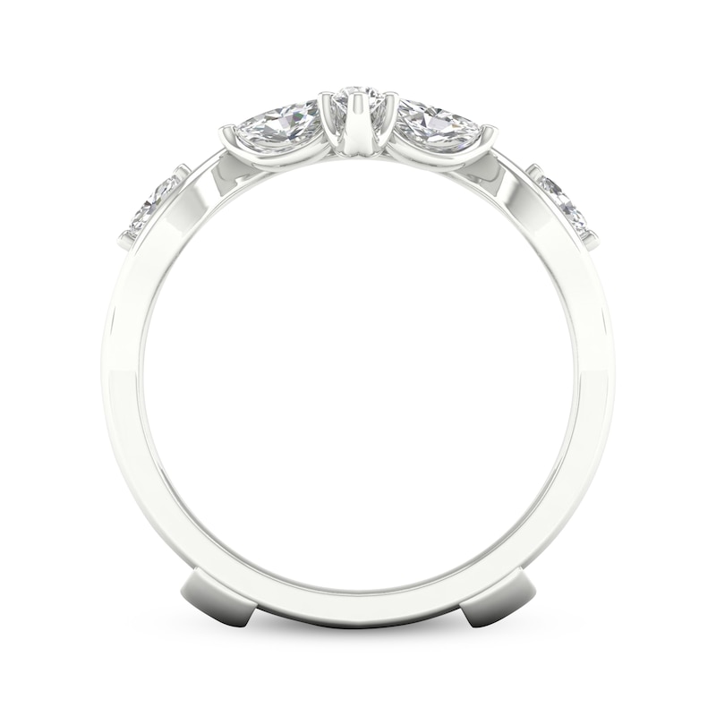 Main Image 4 of Now + Forever Marquise & Round-Cut Diamond Enhancer Ring 1/2 ct tw 14K White Gold