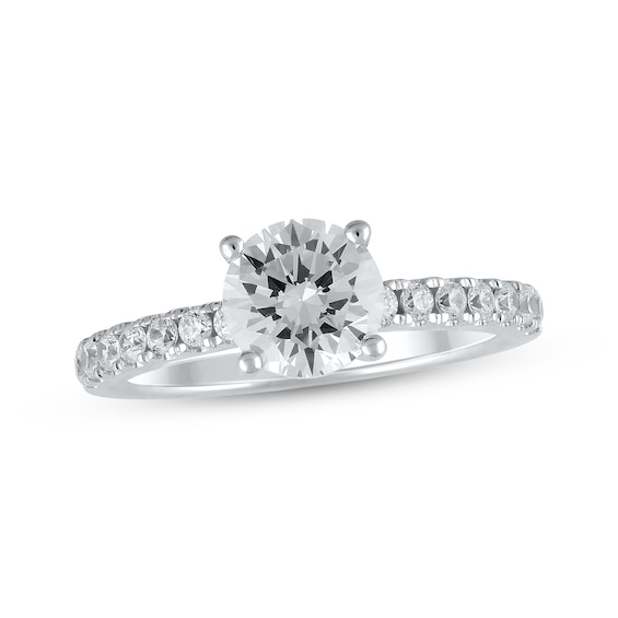 Lab-Created Diamonds by KAY Engagement Ring 1-7/8 ct tw Round-cut 14K White Gold