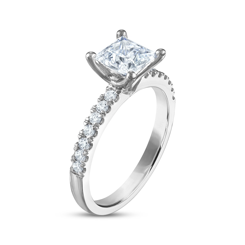 Princess-Cut Diamond Engagement Ring 1-3/4 ct tw 14K White Gold