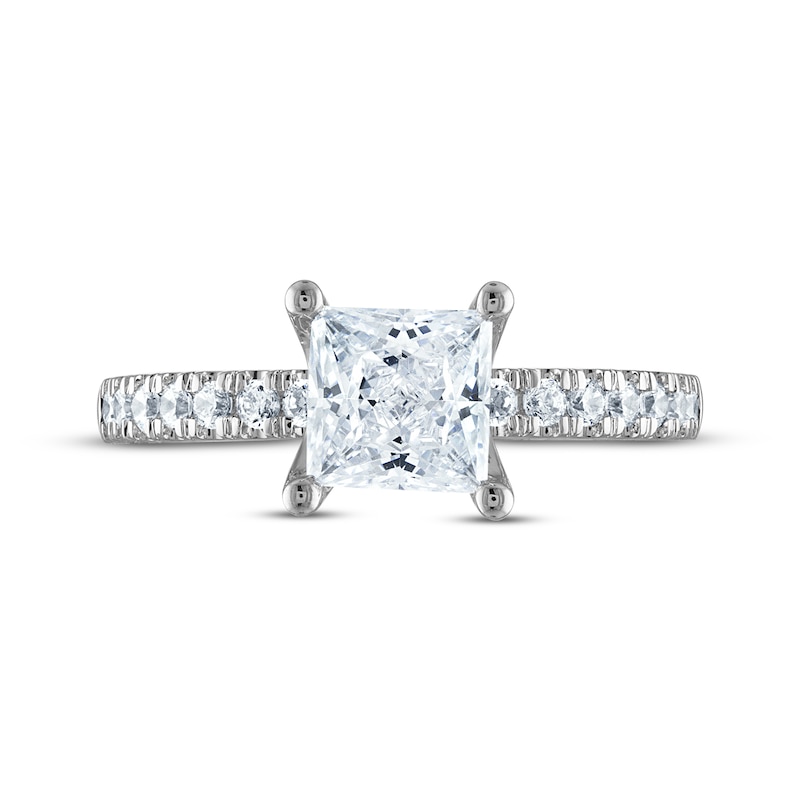Princess-Cut Diamond Engagement Ring 1-3/4 ct tw 14K White Gold