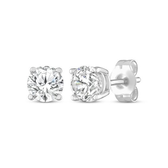 Kay Solitaire Diamond Earrings 3/4 ct tw Round-cut 14K White Gold