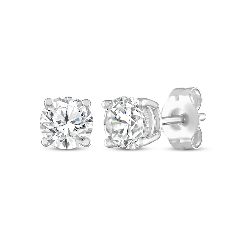 Main Image 1 of Solitaire Diamond Earrings 3/4 ct tw Round-cut 14K White Gold (I/I2)