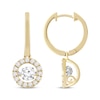 Unstoppable Love Diamond Hoop Drop Earrings 1 ct tw 10K Yellow Gold