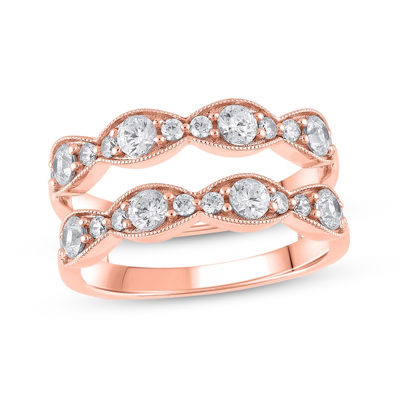 Main Image 1 of Diamond Vintage Style Enhancer Ring 1 ct tw 14K Rose Gold