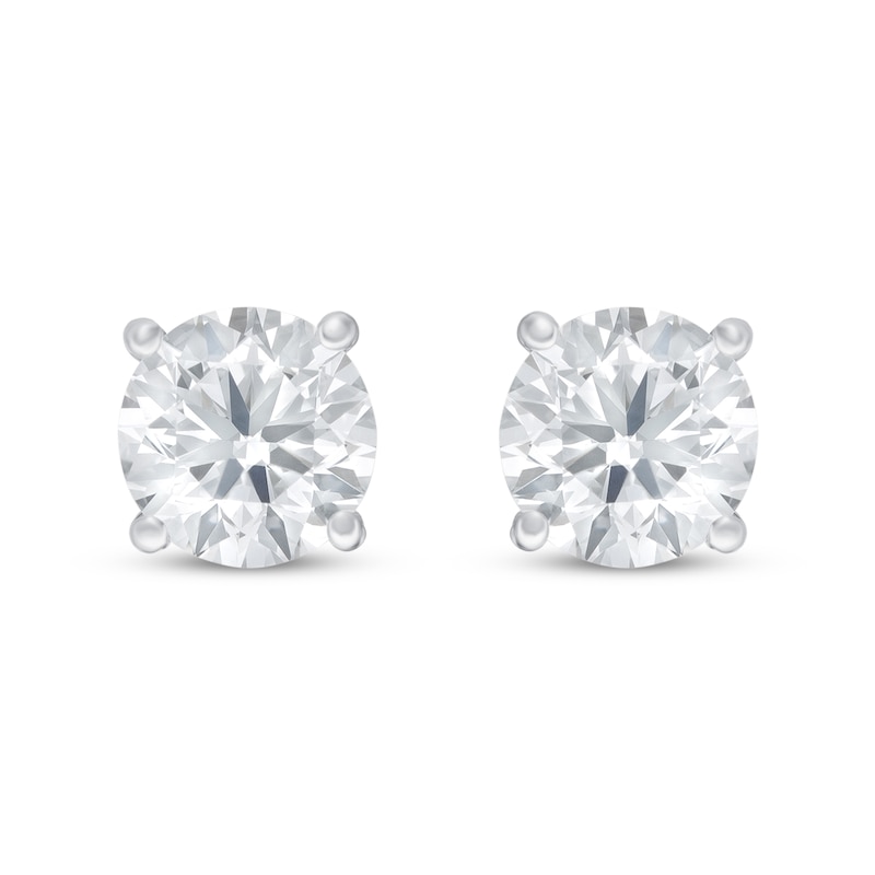 Diamond Stud Earrings, .70 Carat Total, H/I-SI2/I1, 14K White Gold