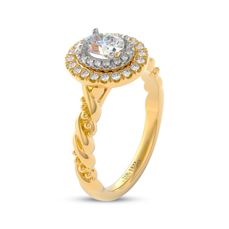 THE LEO First Light Diamond Oval-Cut Engagement Ring 3/4 ct tw 14K Two-Tone Gold