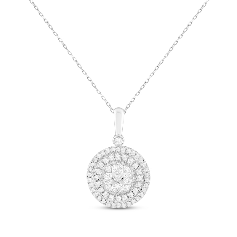 Main Image 2 of Diamond Circle Gift Set 1/2 ct tw Sterling Silver