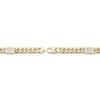 Thumbnail Image 3 of Men's Diamond Dollar Sign Solid Cuban Curb Chain Bracelet 3/8 ct tw 10K Yellow Gold 8.5&quot;