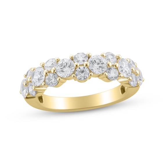 Stacked Diamond Anniversary Ring 2 ct tw 14K Yellow Gold