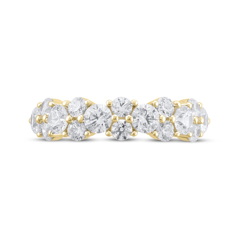 Main Image 3 of Stacked Diamond Anniversary Ring 2 ct tw 14K Yellow Gold