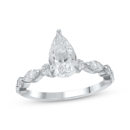 Lab-Created DIamonds by KAY Pear-Shaped Engagement Ring 2-1/4 ct tw 14K White Gold