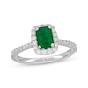 Thumbnail Image 0 of Neil Lane Emerald-Cut Natural Emerald & Diamond Engagement Ring 1/2 ct tw 14K White Gold