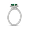 Thumbnail Image 1 of Neil Lane Emerald-Cut Natural Emerald & Diamond Engagement Ring 1/2 ct tw 14K White Gold