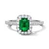 Thumbnail Image 7 of Neil Lane Emerald-Cut Natural Emerald & Diamond Engagement Ring 1/2 ct tw 14K White Gold