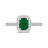 Thumbnail Image 2 of Neil Lane Emerald-Cut Natural Emerald & Diamond Engagement Ring 1/2 ct tw 14K White Gold