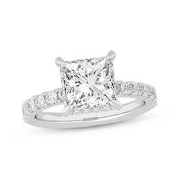 Now + Forever Lab-Grown Diamonds Princess-Cut Engagement Ring 3-7/8 ct tw 14K White Gold