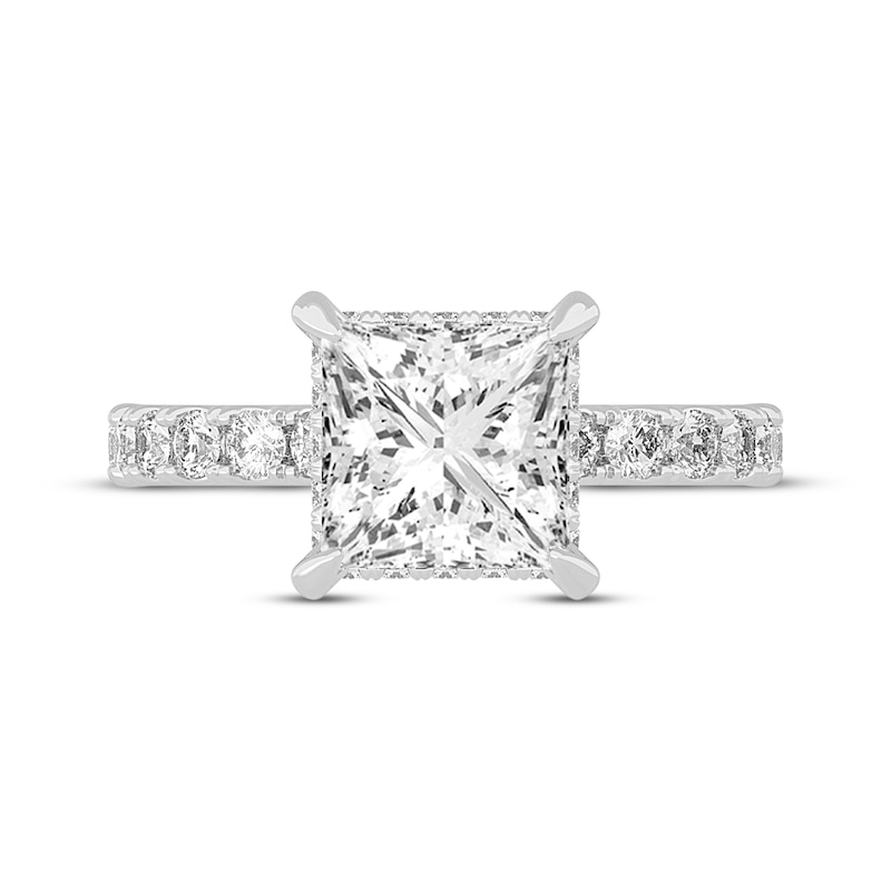 Main Image 3 of Now + Forever Lab-Grown Diamonds Princess-Cut Engagement Ring 3-7/8 ct tw 14K White Gold