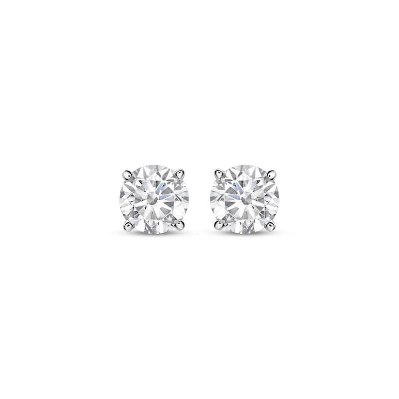 Main Image 2 of KAY Lab-Grown Diamonds Round-cut Solitaire Stud Earrings 3/4 ct tw 10K White Gold (I/SI2)