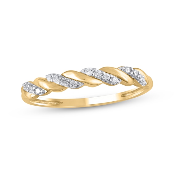 Lab-Grown Diamonds Anniversary Band 1/15 ct tw 10K Yellow Gold