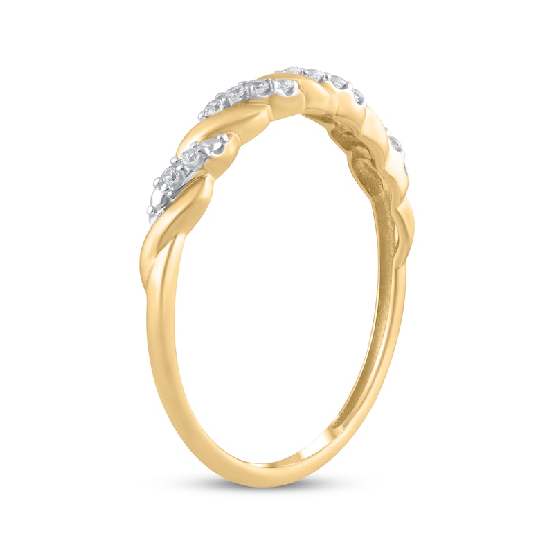 Main Image 2 of Lab-Grown Diamonds Anniversary Band 1/15 ct tw 10K Yellow Gold