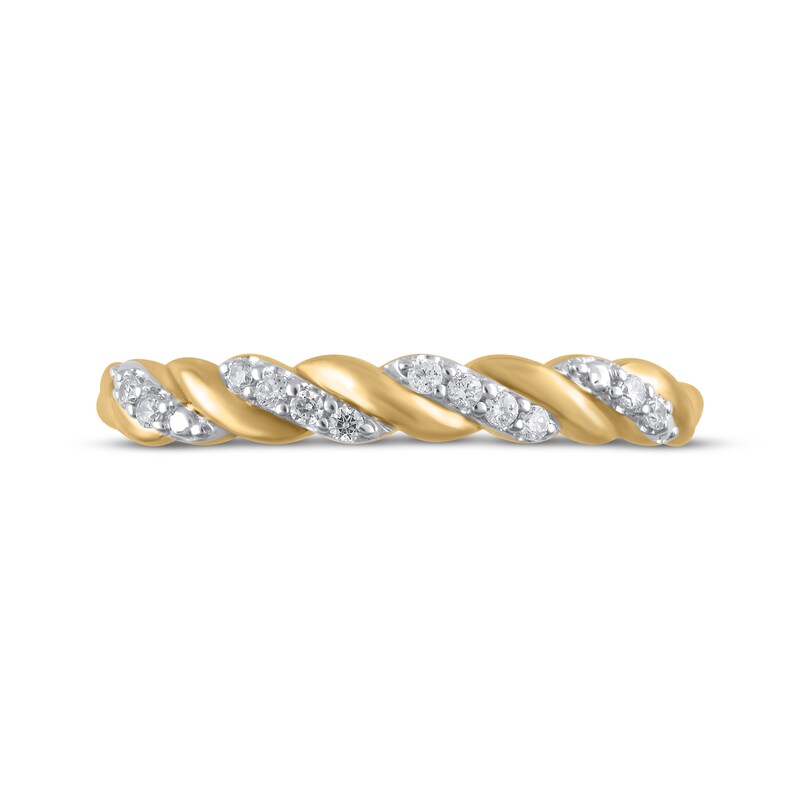 Main Image 3 of Lab-Grown Diamonds Anniversary Band 1/15 ct tw 10K Yellow Gold