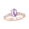 Thumbnail Image 1 of Now + Forever Oval-Cut Amethyst & Diamond Engagement Ring 1/5 ct tw 14K Rose Gold