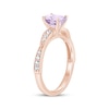 Thumbnail Image 2 of Now + Forever Oval-Cut Amethyst & Diamond Engagement Ring 1/5 ct tw 14K Rose Gold