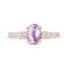 Thumbnail Image 3 of Now + Forever Oval-Cut Amethyst & Diamond Engagement Ring 1/5 ct tw 14K Rose Gold