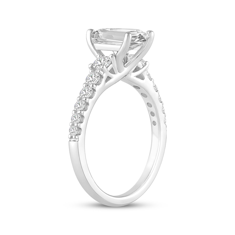 Main Image 2 of Now + Forever Lab-Grown Diamonds Emerald-Cut Engagement Ring 2 ct tw 14K White Gold