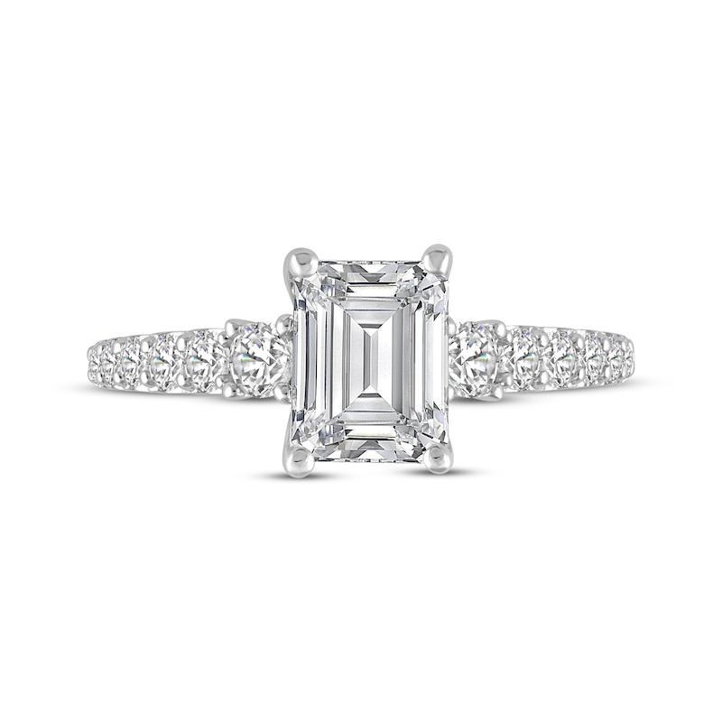 Main Image 3 of Now + Forever Lab-Grown Diamonds Emerald-Cut Engagement Ring 2 ct tw 14K White Gold