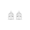 Thumbnail Image 2 of Cushion-Cut White Lab-Created Sapphire Stud Earrings Sterling Silver