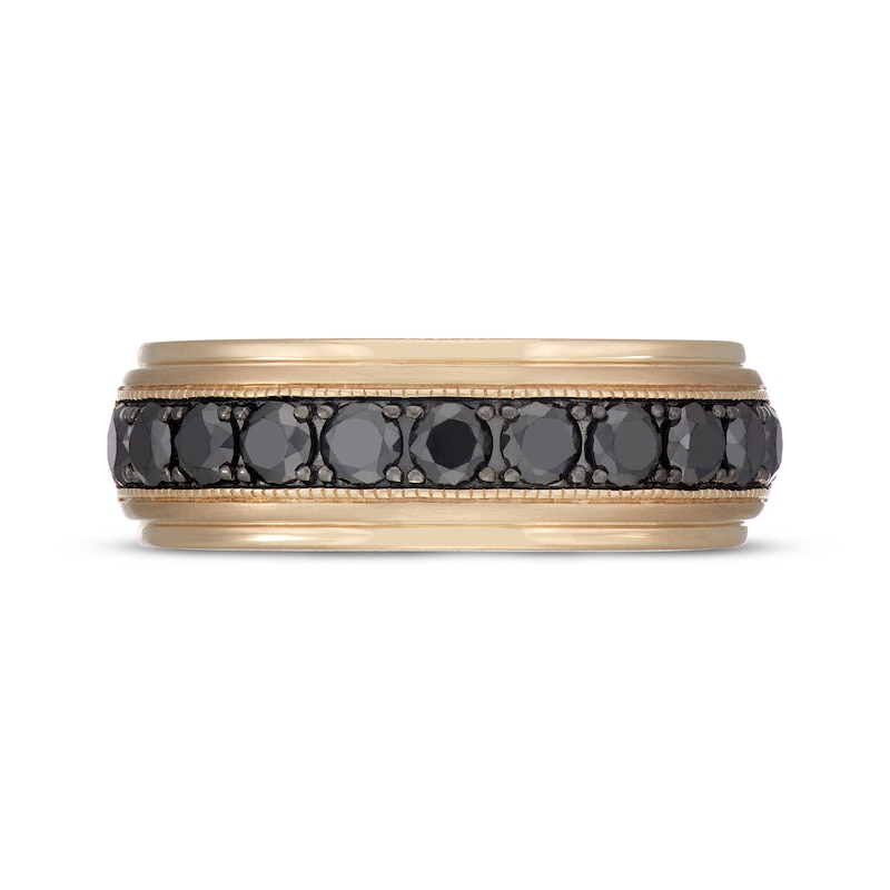 Main Image 3 of Neil Lane Men's Black Diamond Wedding Band 1-1/2 ct tw 14K Yellow Gold