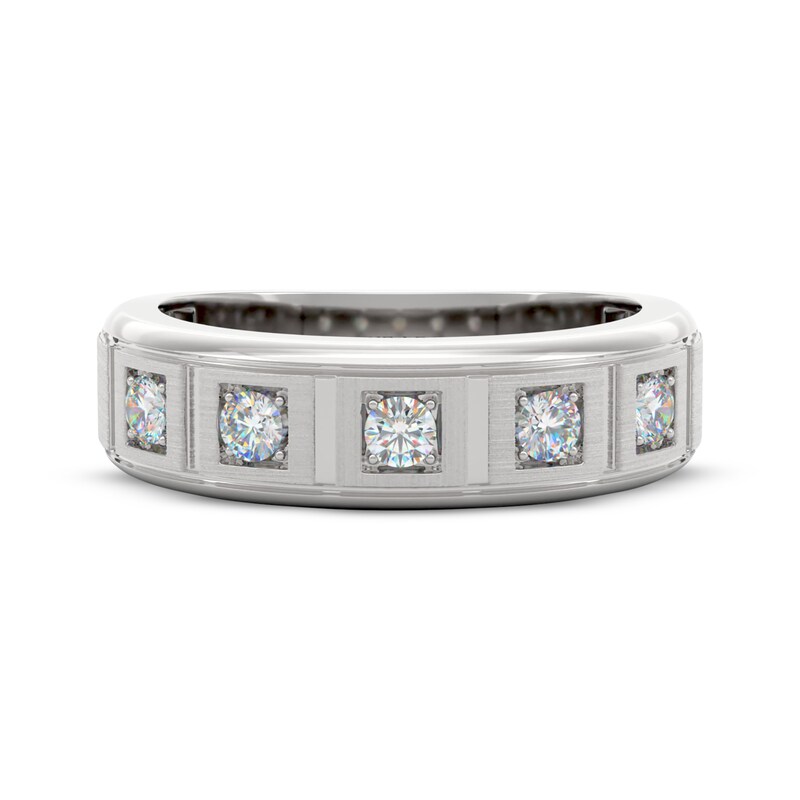 Main Image 3 of Men's THE LEO First Light Diamond Wedding Band 3/8 ct tw 14K White Gold