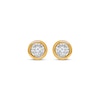Thumbnail Image 2 of Round-Cut Diamond Bezel-Look Solitaire Stud Earrings 1/5 ct tw 10K Yellow Gold (J/I3)