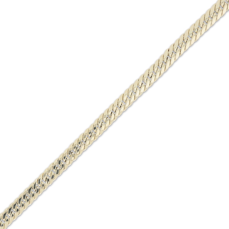 Semi-Solid Cuban Curb Chain Necklace 10K Yellow Gold 18"