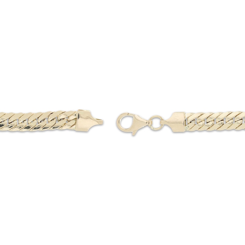 Semi-Solid Cuban Curb Chain Necklace 10K Yellow Gold 18"