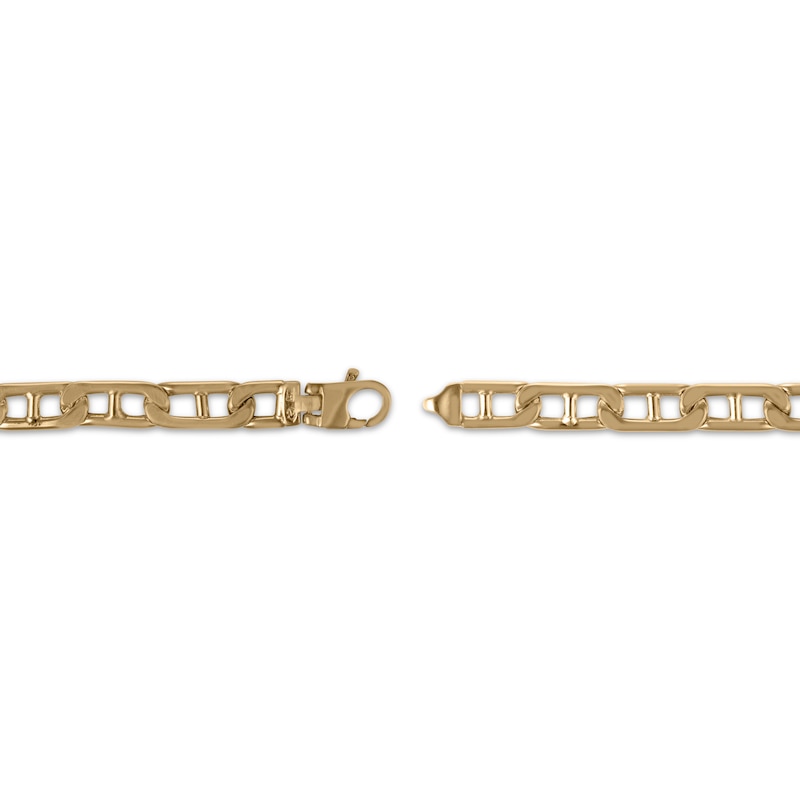 Main Image 3 of Mariner Chain Bracelet 7mm Hollow 10K Yellow Gold 8.5&quot;